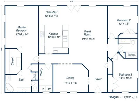 30 x 50 barndominium floor plans